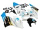 2004-2005 White Light Blue Yellow Black Konica Minolta Honda CBR1000RR Motorcycle Fairings UK Stores