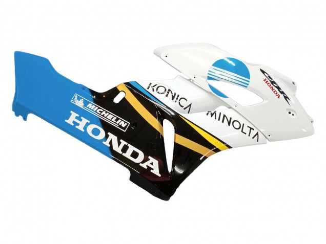 2004-2005 White Light Blue Yellow Black Konica Minolta Honda CBR1000RR Motorcycle Fairings UK Stores