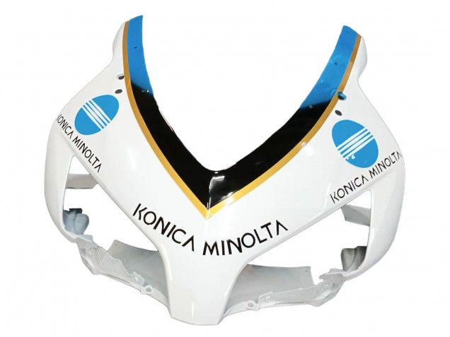 2004-2005 White Light Blue Yellow Black Konica Minolta Honda CBR1000RR Motorcycle Fairings UK Stores
