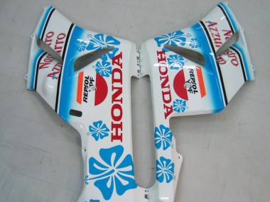 2004-2005 White Blue Snow Nastro Azzurro 46 Honda CBR1000RR Motorcycle Fairings UK Stores