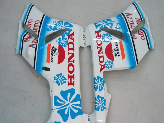 2004-2005 White Blue Snow Nastro Azzurro 46 Honda CBR1000RR Motorcycle Fairings UK Stores