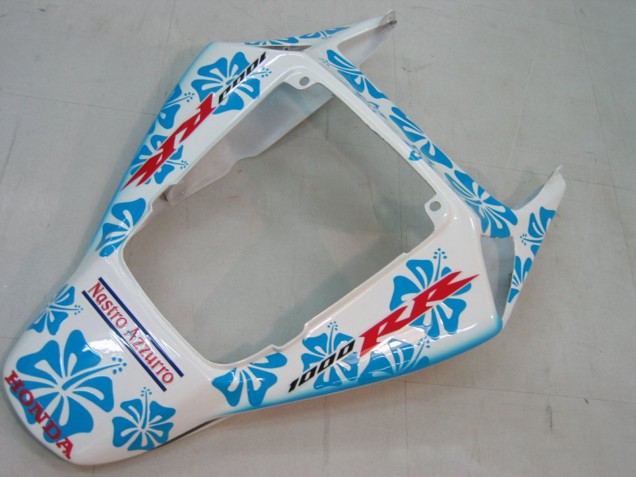 2004-2005 White Blue Snow Nastro Azzurro 46 Honda CBR1000RR Motorcycle Fairings UK Stores