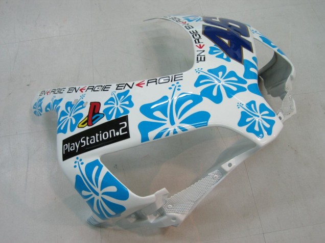 2004-2005 White Blue Snow Nastro Azzurro 46 Honda CBR1000RR Motorcycle Fairings UK Stores