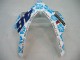 2004-2005 White Blue Snow Nastro Azzurro 46 Honda CBR1000RR Motorcycle Fairings UK Stores