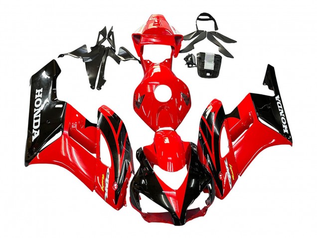 2004-2005 Red Glossy Black Racing Honda CBR1000RR Motorcycle Fairings UK Stores