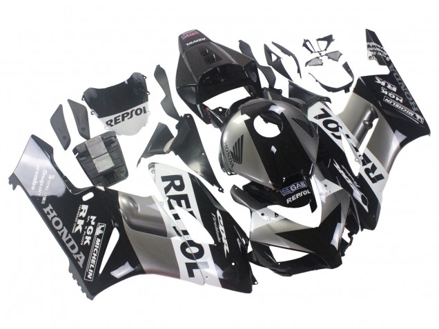 2004-2005 Silver White Glossy Black Repsol Honda CBR1000RR Motorcycle Fairing Kits UK Stores