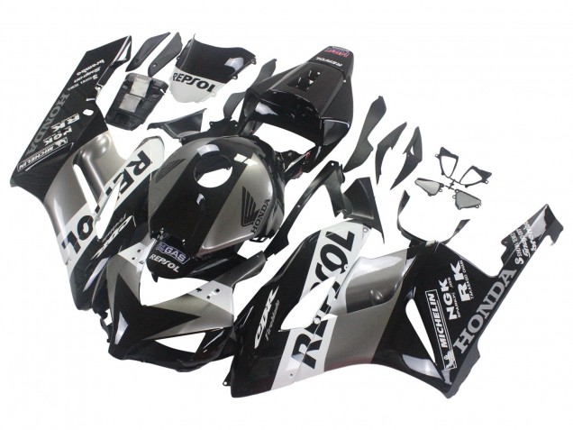 2004-2005 Silver White Glossy Black Repsol Honda CBR1000RR Motorcycle Fairing Kits UK Stores