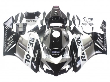 2004-2005 Silver White Glossy Black Repsol Honda CBR1000RR Motorcycle Fairing Kits UK Stores