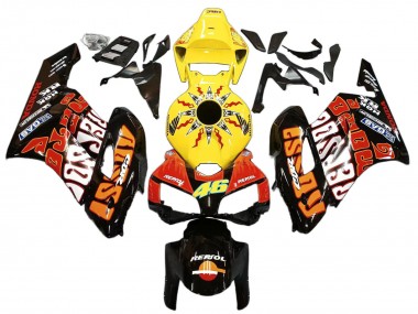 2004-2005 Yellow Orange Glossy Black Repsol Rossi 46 Honda CBR1000RR Motorcycle Fairings UK Stores