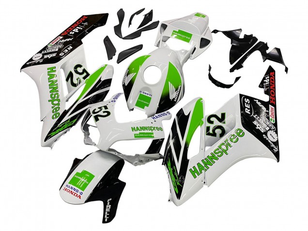 2004-2005 White Green Glossy Black Hannspree 52 Honda CBR1000RR Motorcycle Fairings UK Stores