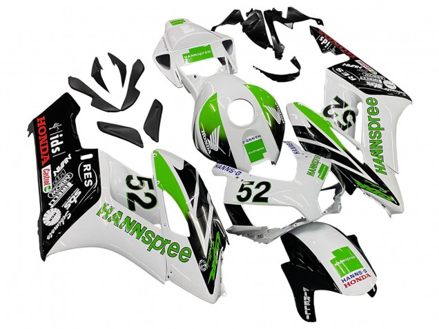 2004-2005 White Green Glossy Black Hannspree 52 Honda CBR1000RR Motorcycle Fairings UK Stores