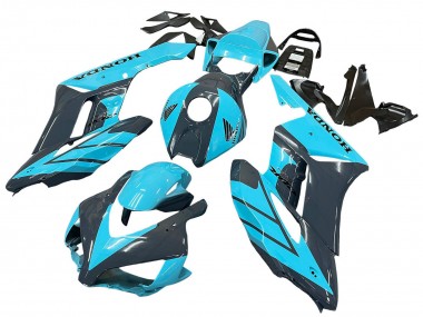2004-2005 Light Blue Glossy Black Honda CBR1000RR Motorcycle Fairings UK Stores