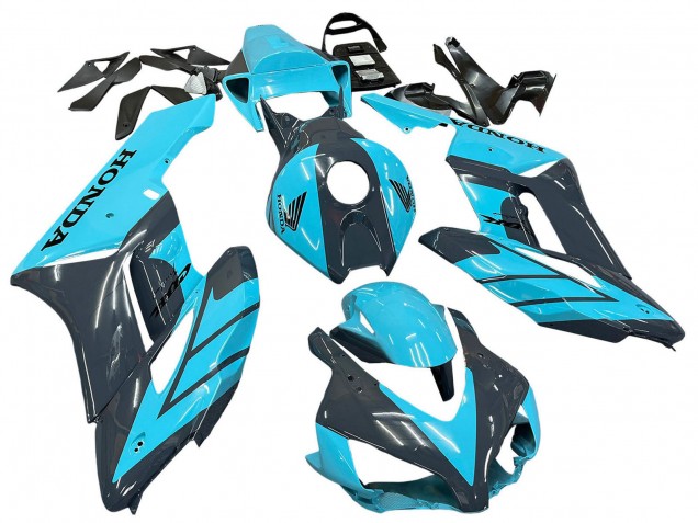 2004-2005 Light Blue Glossy Black Honda CBR1000RR Motorcycle Fairings UK Stores
