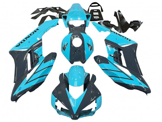 2004-2005 Light Blue Glossy Black Honda CBR1000RR Motorcycle Fairings UK Stores