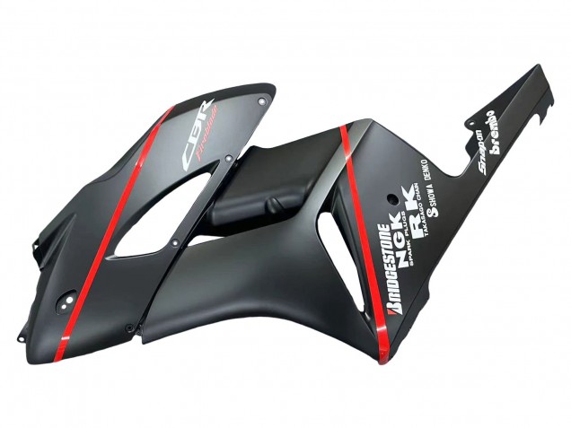 2004-2005 Glossy Black Glossy Grey Red Stripe Honda CBR1000RR Motorcycle Fairings UK Stores
