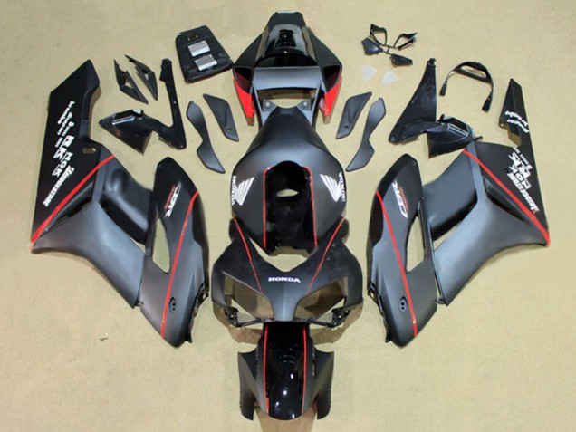 2004-2005 Glossy Black Glossy Grey Red Stripe Honda CBR1000RR Motorcycle Fairings UK Stores