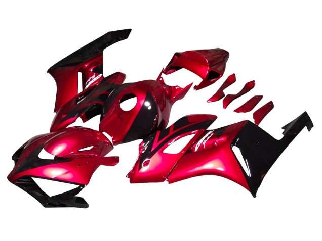 2004-2005 Red Glossy Black Stripe Honda CBR1000RR Motorcycle Fairings UK Stores