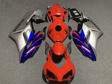 2004-2005 Silver Blue Red Stripe Honda CBR1000RR Motorcycle Fairings UK Stores