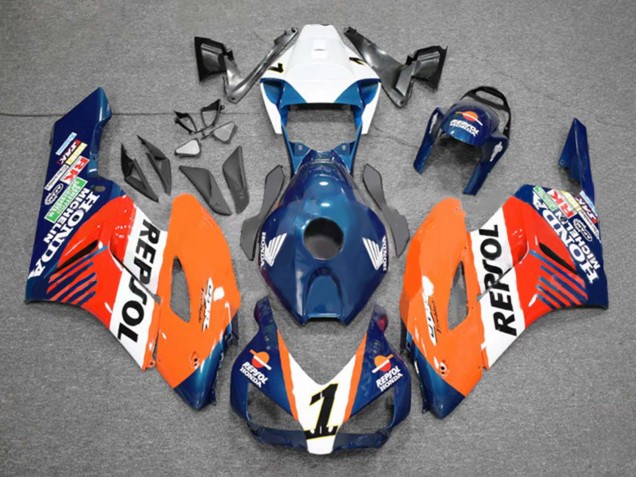 2004-2005 Orange White Red Blue Repsol Honda CBR1000RR Motorcycle Fairings UK Stores