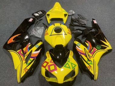 2004-2005 Yellow Glossy Black Orange Honda CBR1000RR Motorcycle Fairings UK Stores