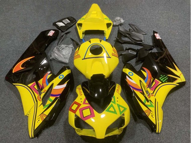 2004-2005 Yellow Glossy Black Orange Honda CBR1000RR Motorcycle Fairings UK Stores