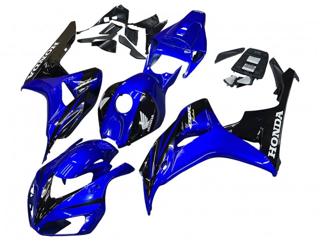 2006-2007 Blue Glossy Black Honda CBR1000RR Motorcycle Fairings UK Stores