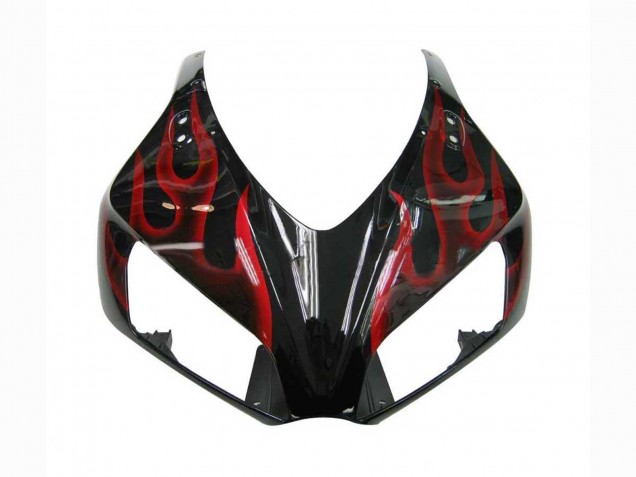 2006-2007 Glossy Black Red Flame Honda CBR1000RR Motorcycle Fairing UK Stores