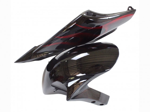2006-2007 Glossy Black Red Flame Honda CBR1000RR Motorcycle Fairing UK Stores