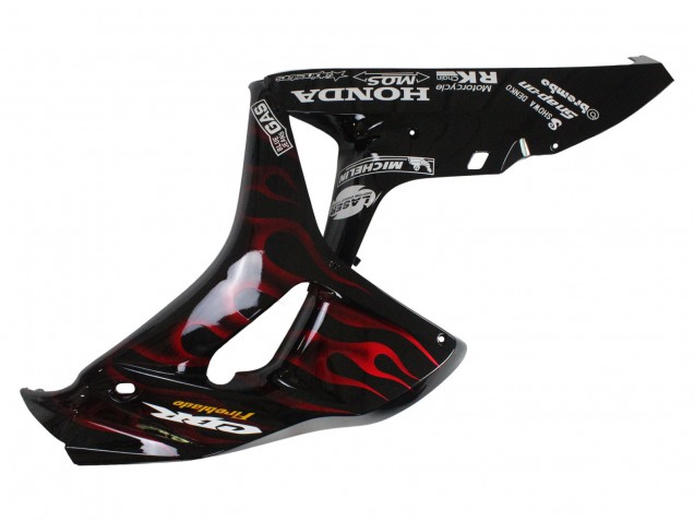 2006-2007 Glossy Black Yellow Red Flame Honda CBR1000RR Motorcycle Fairings UK Stores