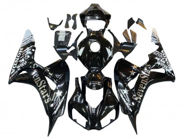 2006-2007 Glossy Black Gold SevenStars Honda CBR1000RR Motorcycle Fairings UK Stores