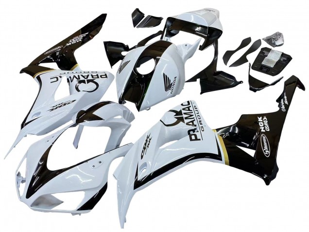 2006-2007 White Glossy Black Pramac Honda CBR1000RR Motorcycle Fairings UK Stores