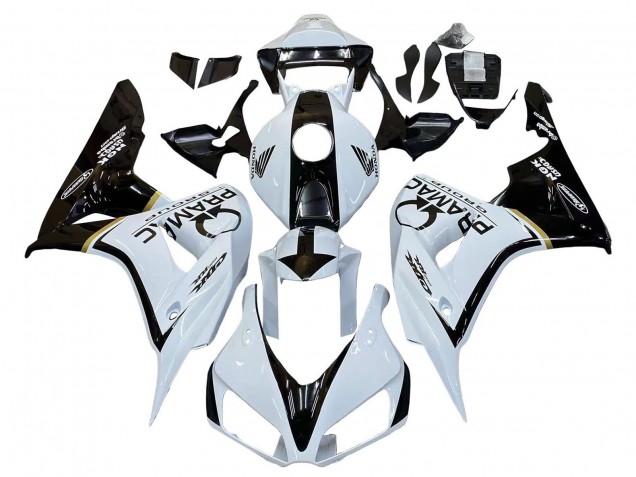 2006-2007 White Glossy Black Pramac Honda CBR1000RR Motorcycle Fairings UK Stores