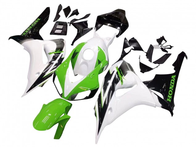 2006-2007 White Green Glossy Black Honda CBR1000RR Motorcycle Fairing UK Stores