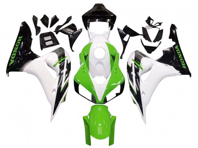 2006-2007 White Green Glossy Black Honda CBR1000RR Motorcycle Fairing UK Stores