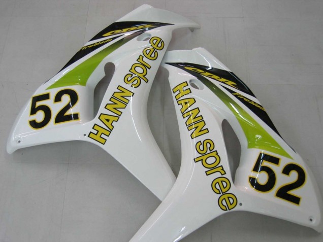 2006-2007 White Green Glossy Black Hannspree 52 Honda CBR1000RR Motorcycle Fairings UK Stores