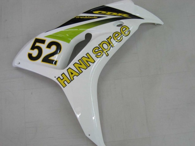 2006-2007 White Green Glossy Black Hannspree 52 Honda CBR1000RR Motorcycle Fairings UK Stores