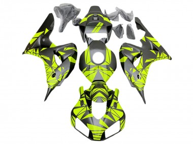 2006-2007 Fluorescent Green Matte Black Honda CBR1000RR Motorcycle Fairings UK Stores