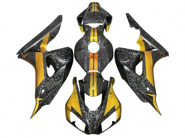 2006-2007 Gold Black Forged Carbon Fiber Honda CBR1000RR Motorcycle Fairings UK Stores