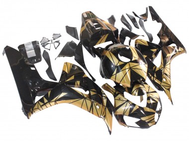 2006-2007 Gold Glossy Black Honda CBR1000RR Motorcycle Fairings UK Stores