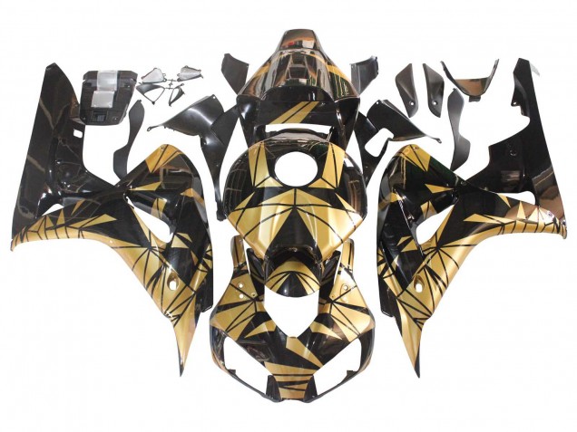2006-2007 Gold Glossy Black Honda CBR1000RR Motorcycle Fairings UK Stores