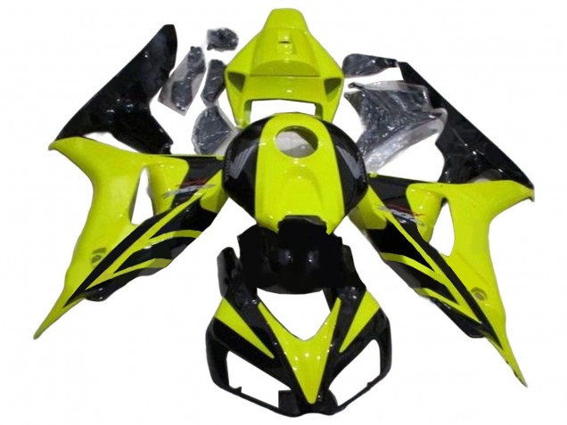 2006-2007 Green Glossy Black Geometric Honda CBR1000RR Motorcycle Fairings UK Stores