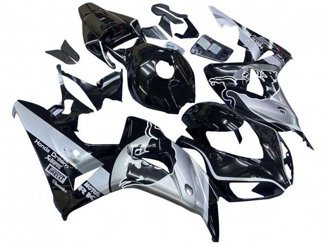 2006-2007 Silver Glossy Black Red Bull Honda CBR1000RR Motorcycle Fairings UK Stores