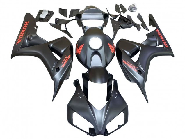2006-2007 Matte Black Red Decals Honda CBR1000RR Motorcycle Fairings UK Stores