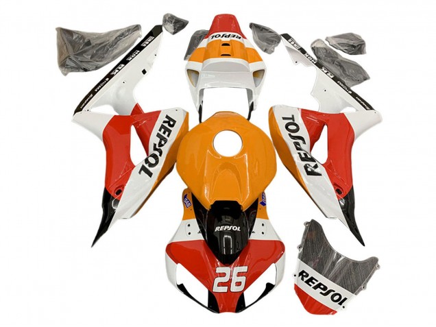 2006-2007 Orange White Red Black Glossy Repsol 26 Honda CBR1000RR Motorcycle Fairings UK Stores