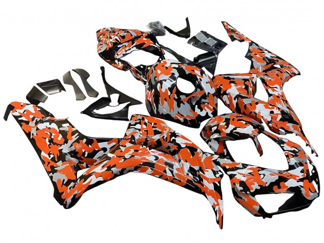 2006-2007 Black Orange Silver Camouflage Honda CBR1000RR Motorcycle Fairings UK Stores