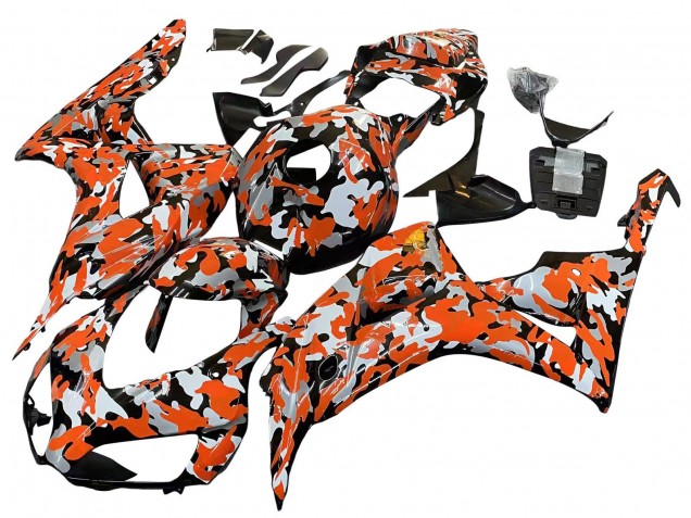 2006-2007 Black Orange Silver Camouflage Honda CBR1000RR Motorcycle Fairings UK Stores