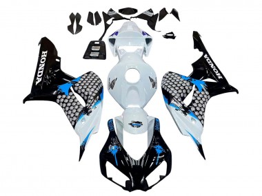 2006-2007 White Blue Glossy Black Honda CBR1000RR Motorcycle Fairing UK Stores