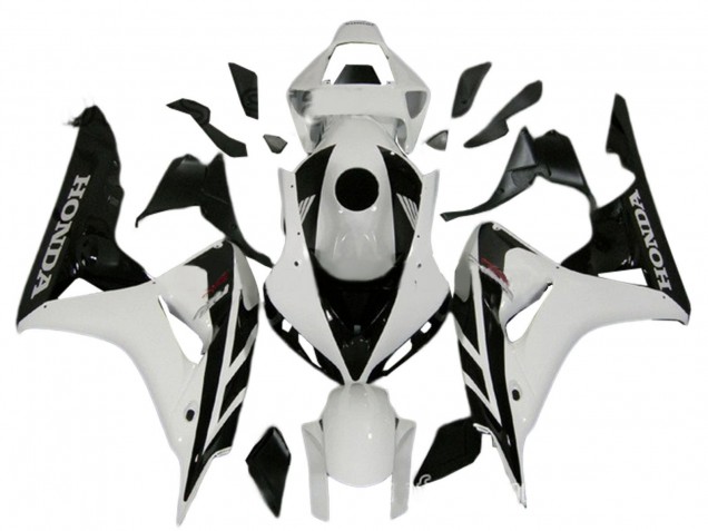 2006-2007 White Glossy Black Honda CBR1000RR Motorcycle Fairing Kits UK Stores