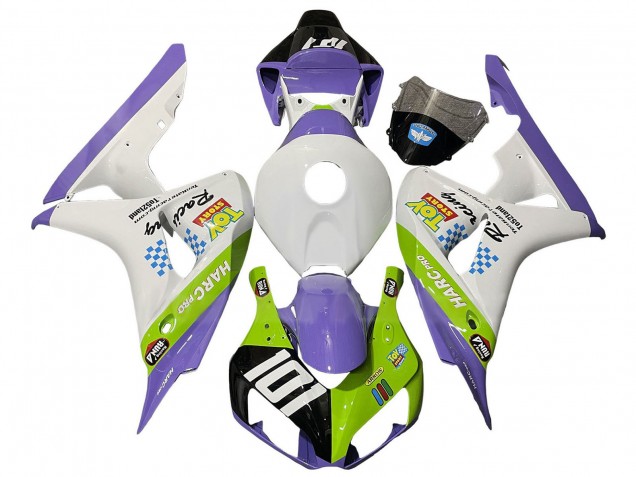 2006-2007 White Purple Green Glossy Black Honda CBR1000RR Motorcycle Fairings UK Stores
