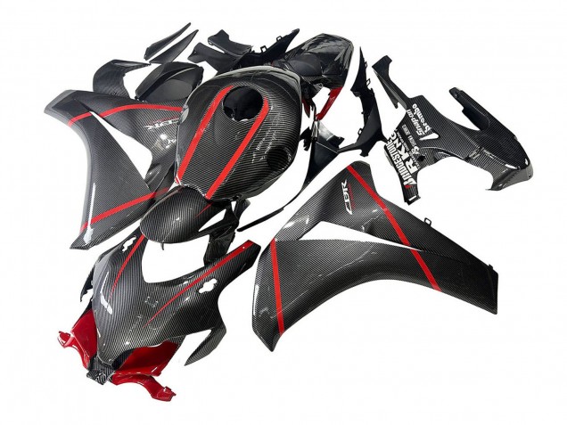 2008-2011 Black Carbon Fiber Red Honda CBR1000RR Motorcycle Fairings UK Stores